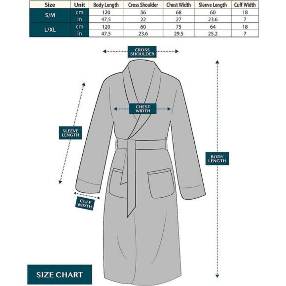 Men's Soft Robe, Plush Fluffy Fleece Bathrobe Men, Long Sherpa Shaggy Spa Robe - Picture 6 of 7